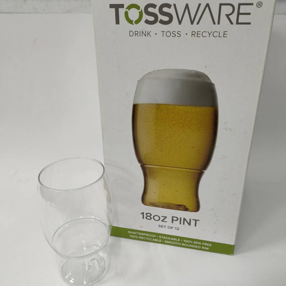 【TOSSWARE】18oz PINT 保特環保啤酒杯（12 入組）