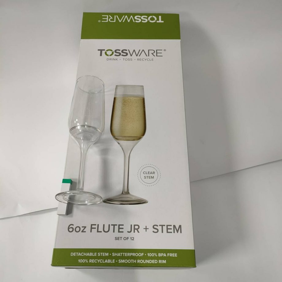 【TOSSWARE】6oz FLUTE JR + STEM 保特環保香檳高腳杯（12 入組）