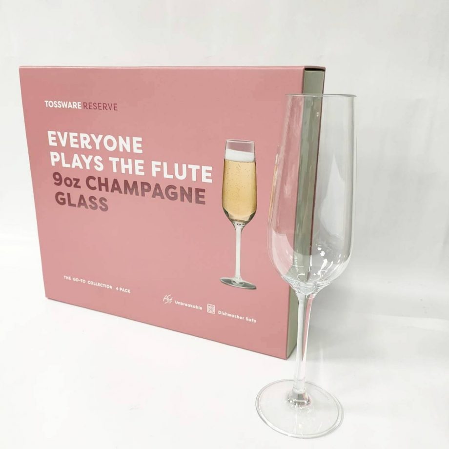 【TOSSWARE】RESERVE 9oz CHAMPAGNE CLASS 保特環保香檳高腳杯 禮盒（4 入組）
