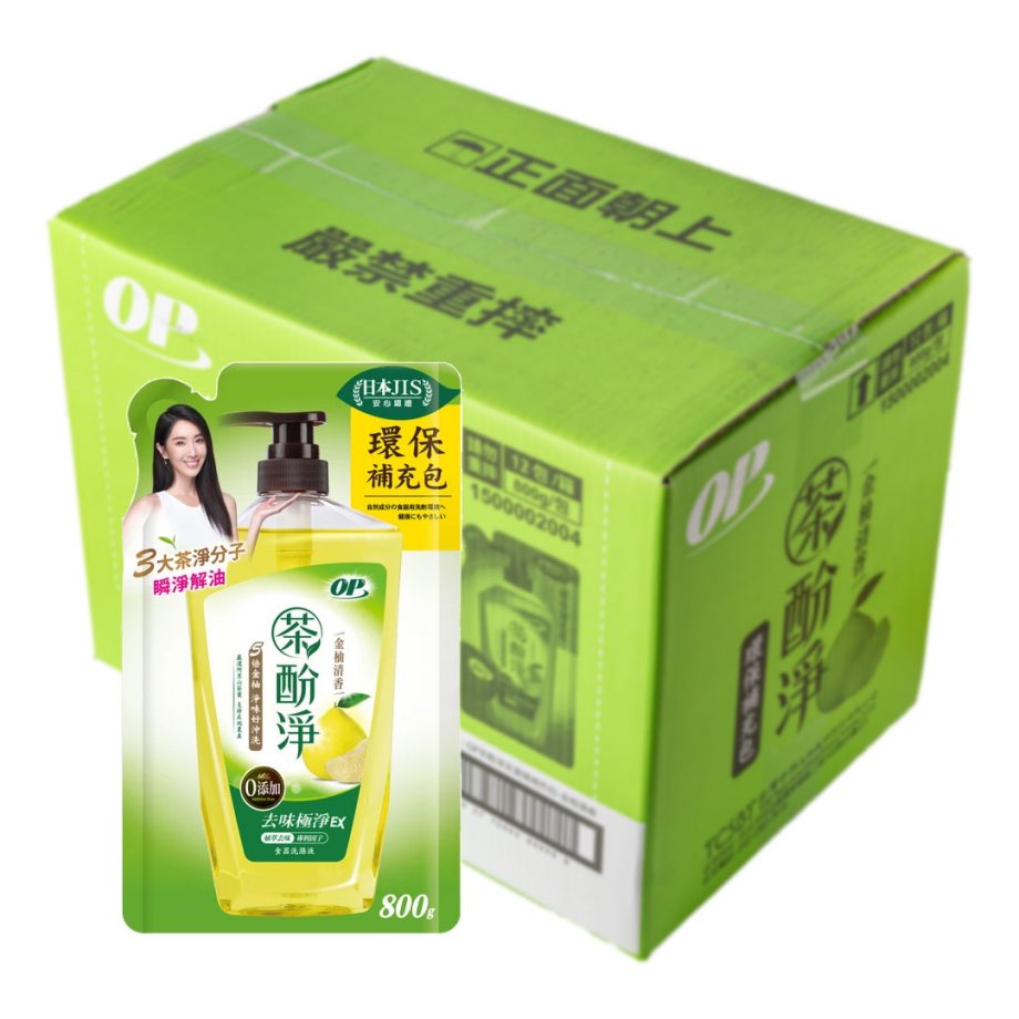【OP】茶酚淨洗碗精補充包 - 金柚清香（800g）