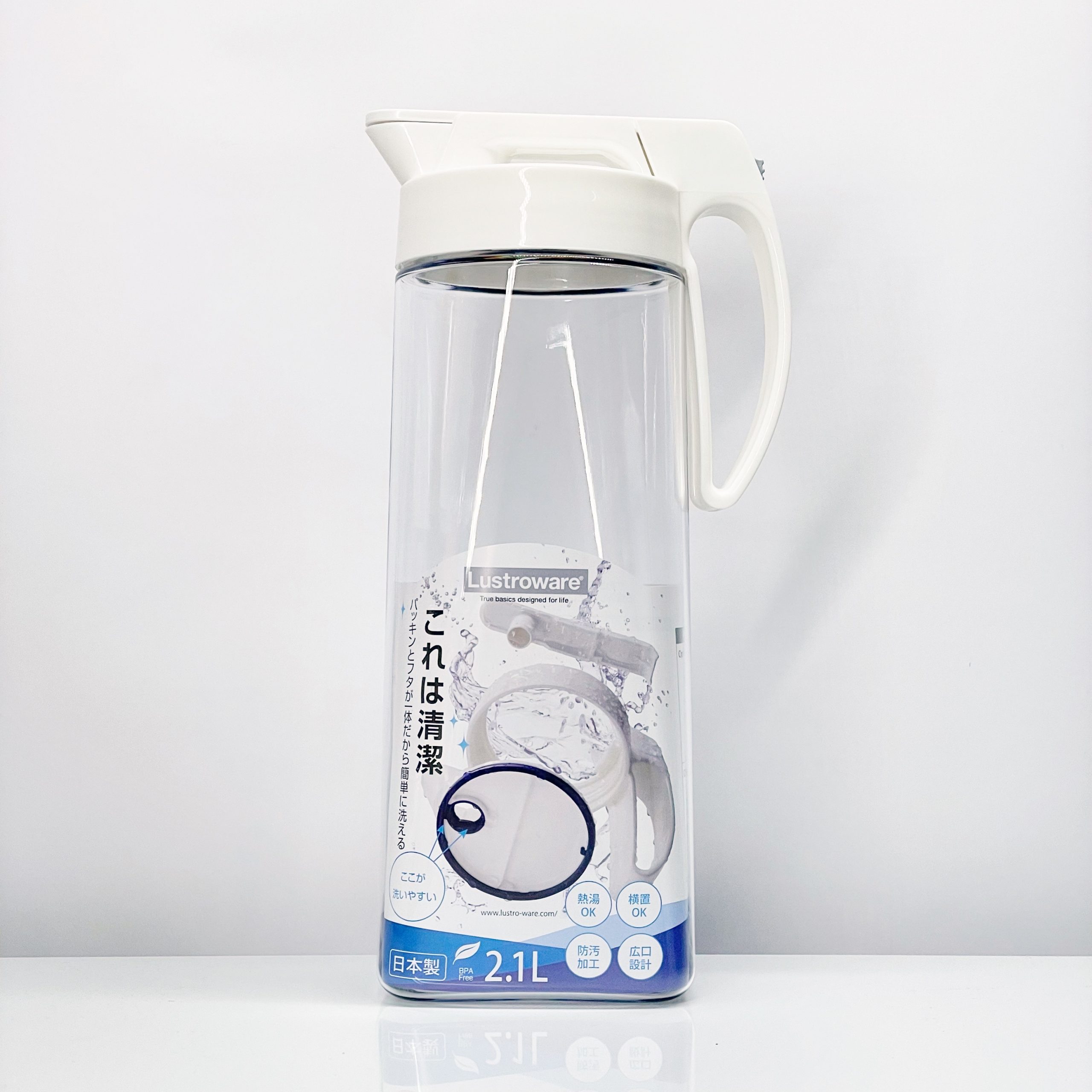 【日本製岩崎 LUSTROWARE】K-1276 冷水壺（2.1L）