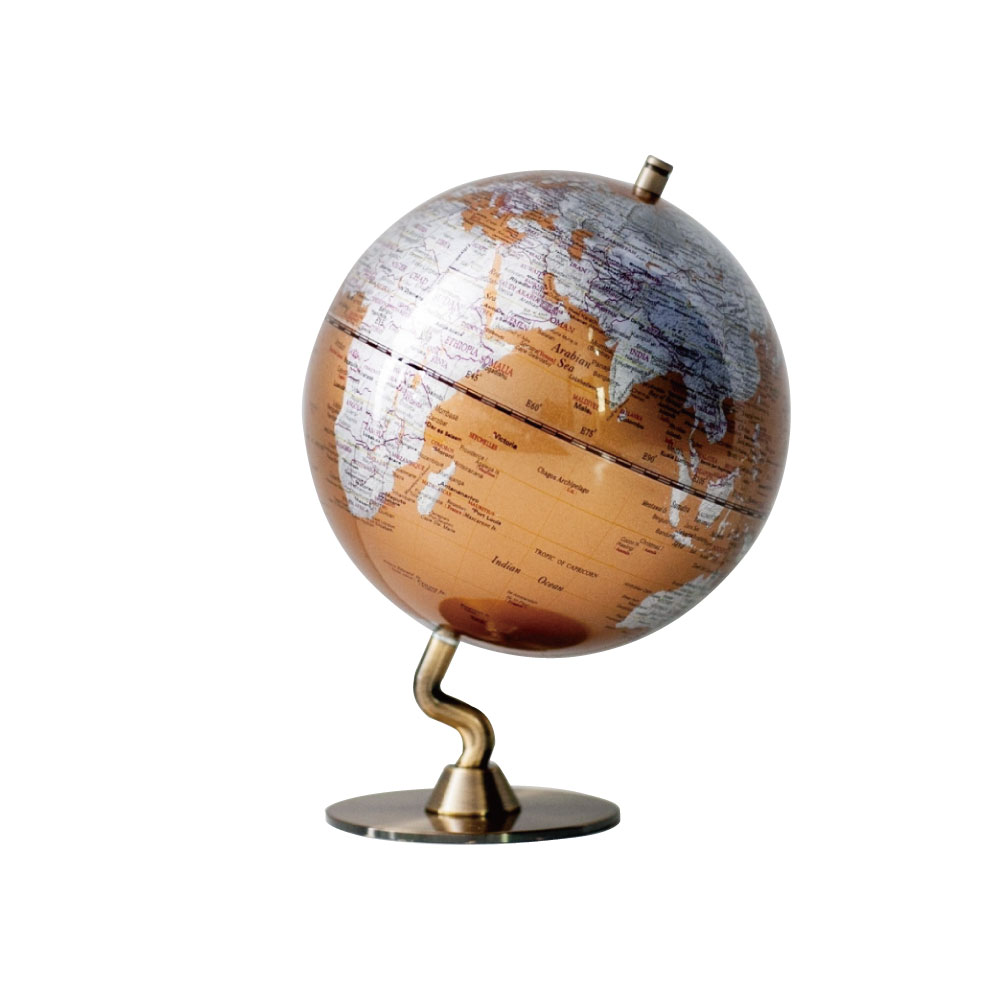 【SkyGlobe】5 吋金色金屬底座地球儀（英文版）