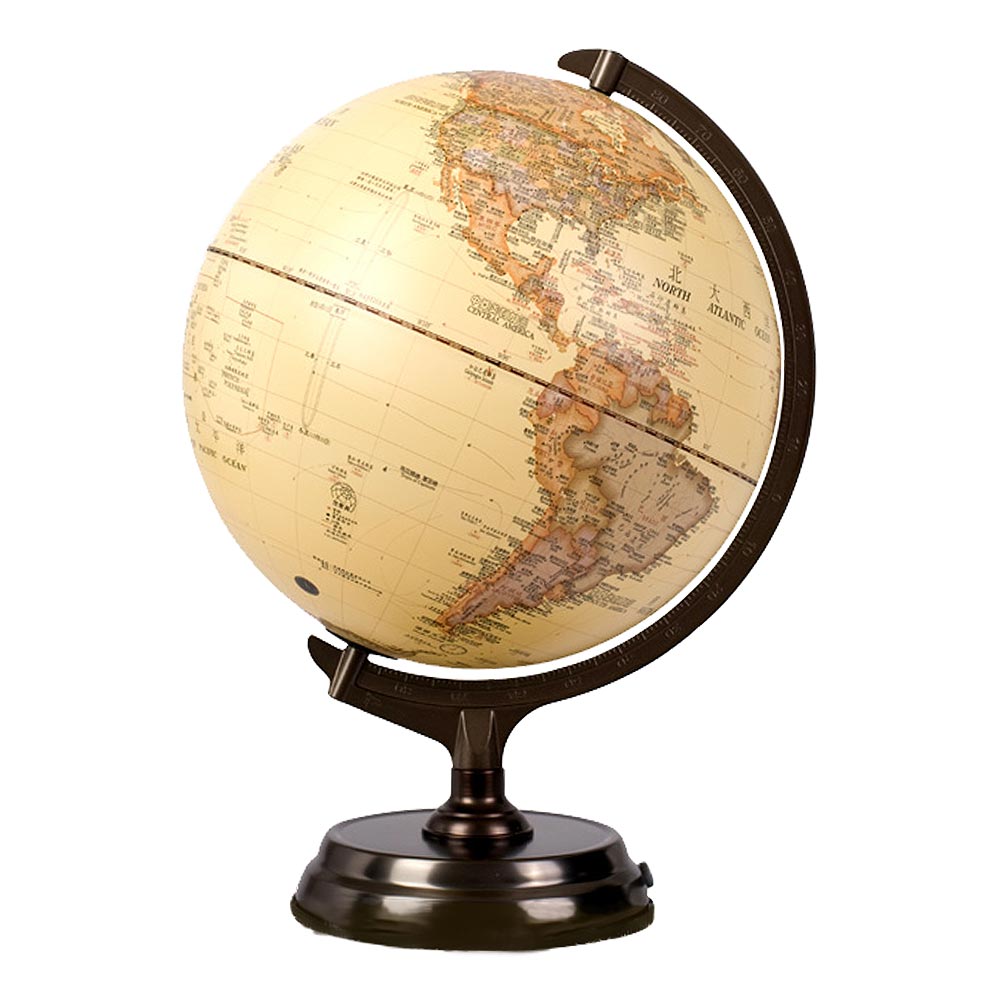 【SkyGlobe】12 吋仿古金屬底座立體觸控式地球儀
