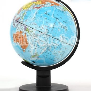 【SkyGlobe】10 吋行政藍色海洋塑膠地球儀（中英文對照）