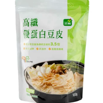 【三機】高纖優蛋白豆皮（100g × 3 包入）
