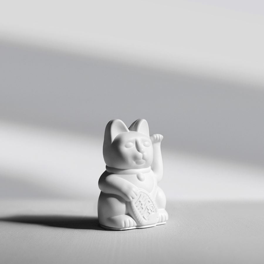 【德國 DONKEY】幸運繽紛迷你款招財貓 – 白色