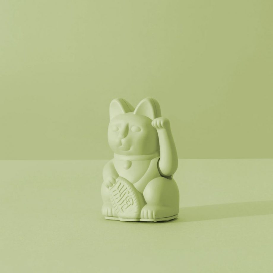 【德國 DONKEY】幸運繽紛迷你款招財貓 - 淡綠色
