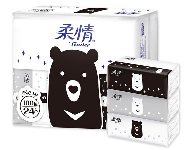 【柔情】抽取式衛生紙 - 熊熊經典款(100 抽 × 24 包 × 3 袋 / 箱) 【柔情】抽取式衛生紙 - 熊熊經典款(100 抽 × 24 包 × 3 袋 / 箱)