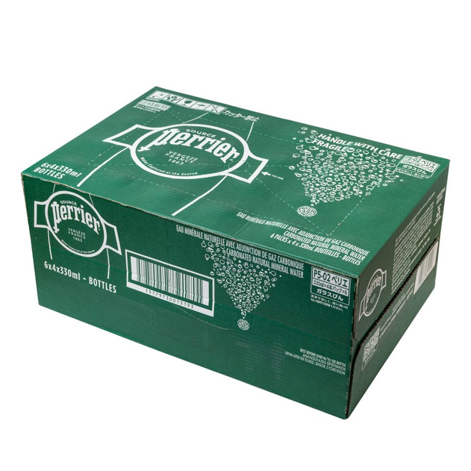 【Perrier】氣泡天然礦泉水原味玻璃瓶（330ml × 24 入 / 箱）