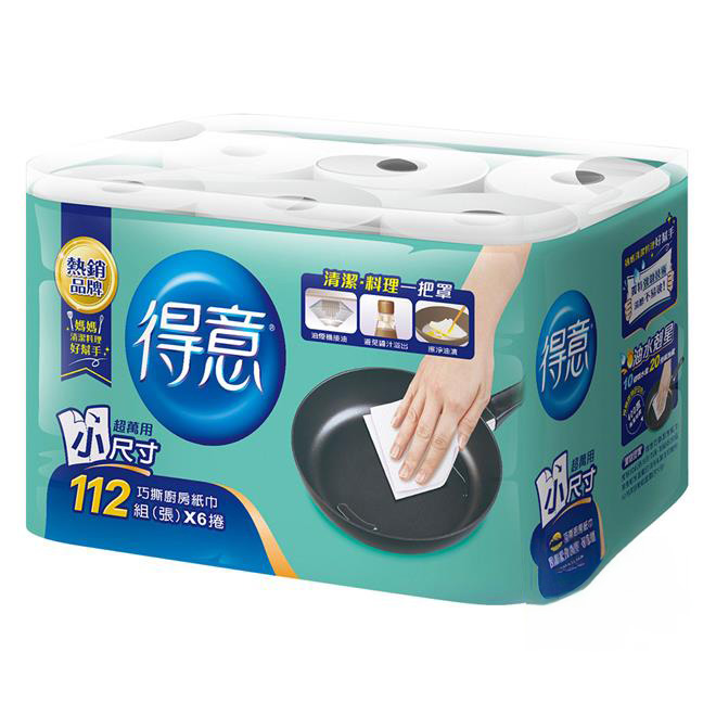 【金得意】巧撕廚房紙巾（112 組 × 6 捲 × 8 袋 / 箱）