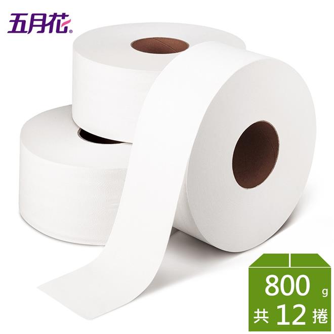 【五月花】大捲筒衛生紙（800g × 3 捲 × 4 袋 / 箱）