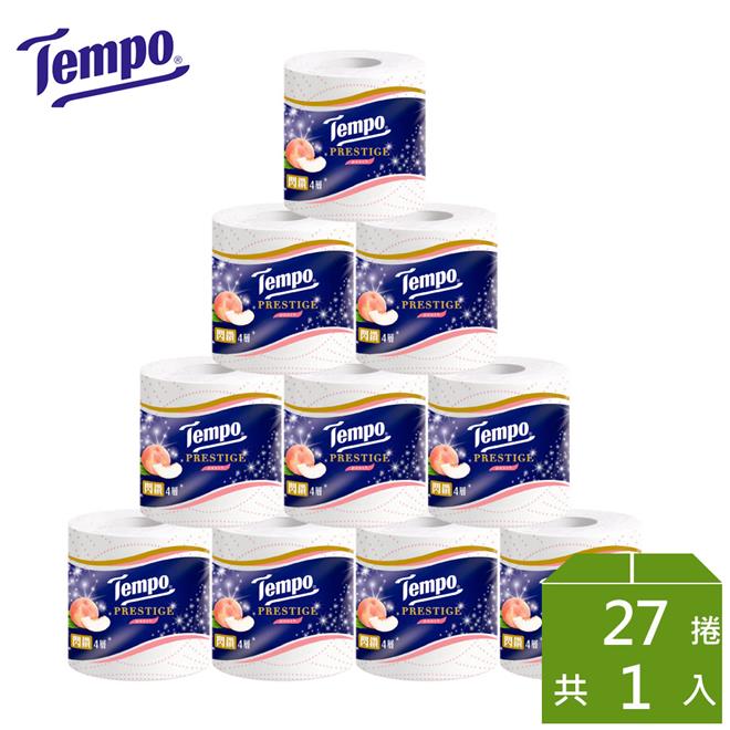【Tempo】4 層加厚捲筒衛生紙 - 水蜜桃（27 捲 / 箱）