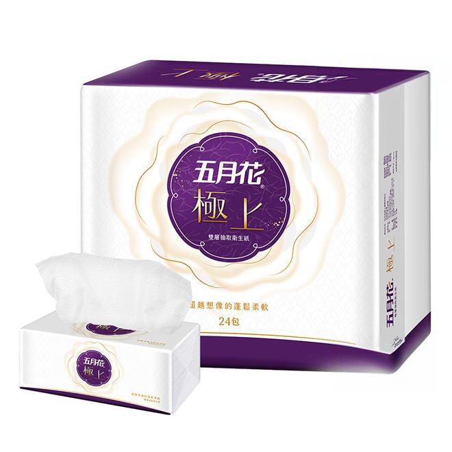 【五月花】極上抽取式衛生紙（94 抽 × 24 包 × 3 袋 / 箱）