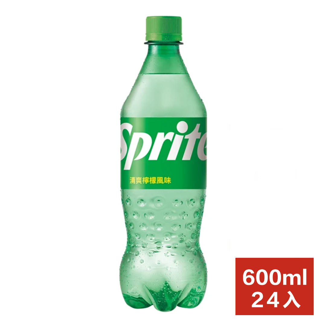 【Sprite 雪碧】寶特瓶（600ml × 24 入 / 箱）