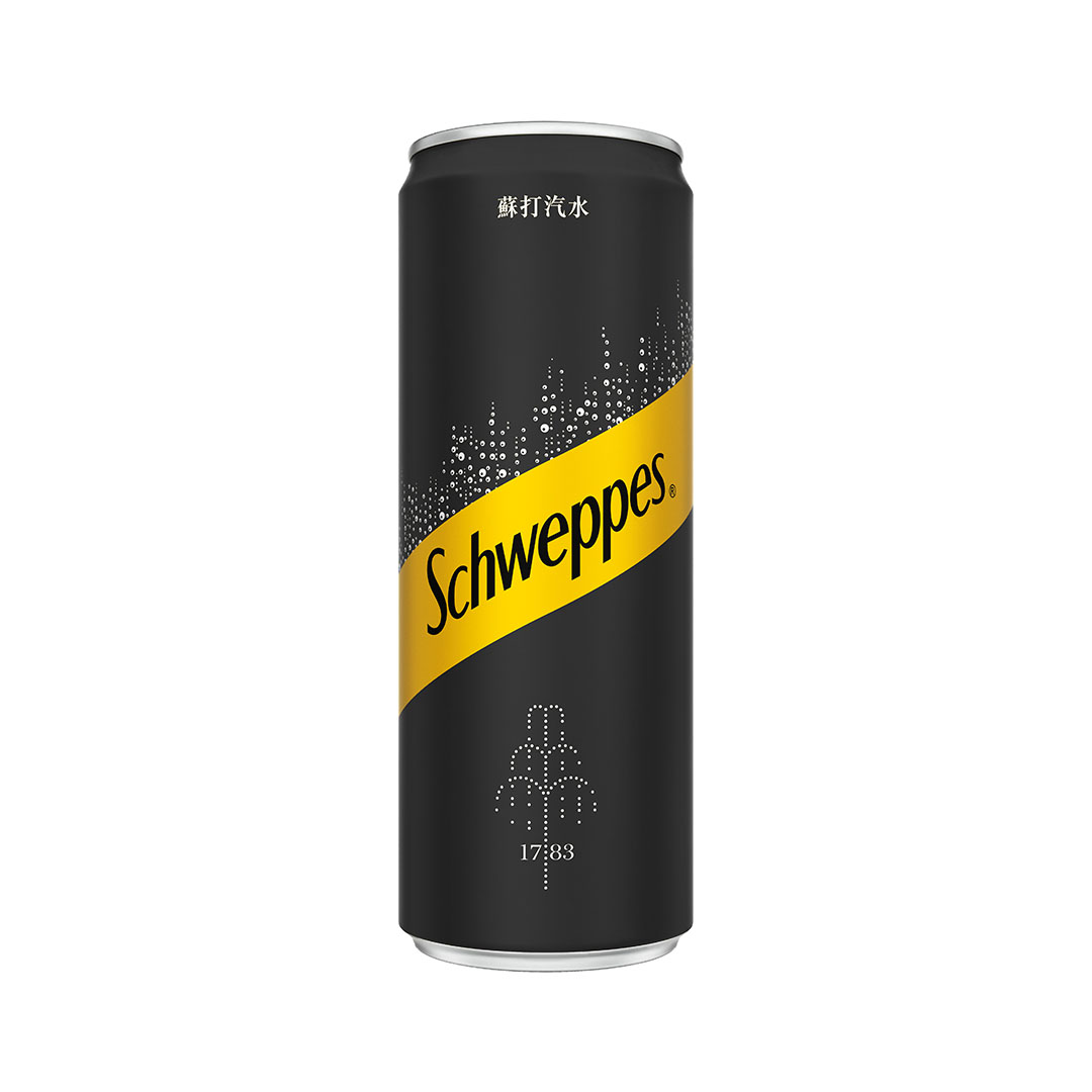 【Schweppes 舒味思】蘇打汽水 - 隨行罐（330ml × 24 入 / 箱）