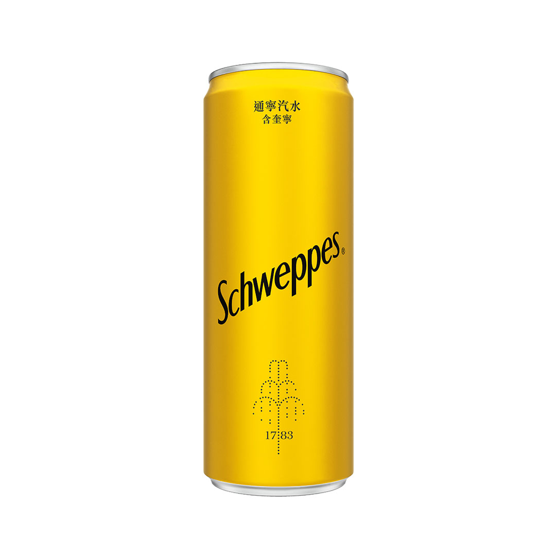 【Schweppes 舒味思】通寧汽水 - 隨行罐（330ml × 24 入 / 箱）