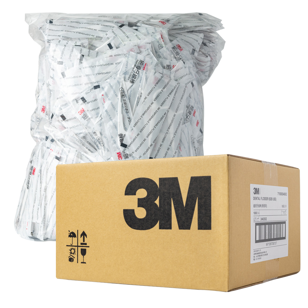 【3M】細滑牙線棒 - 單支獨立包裝（1000 支 / 包 ）