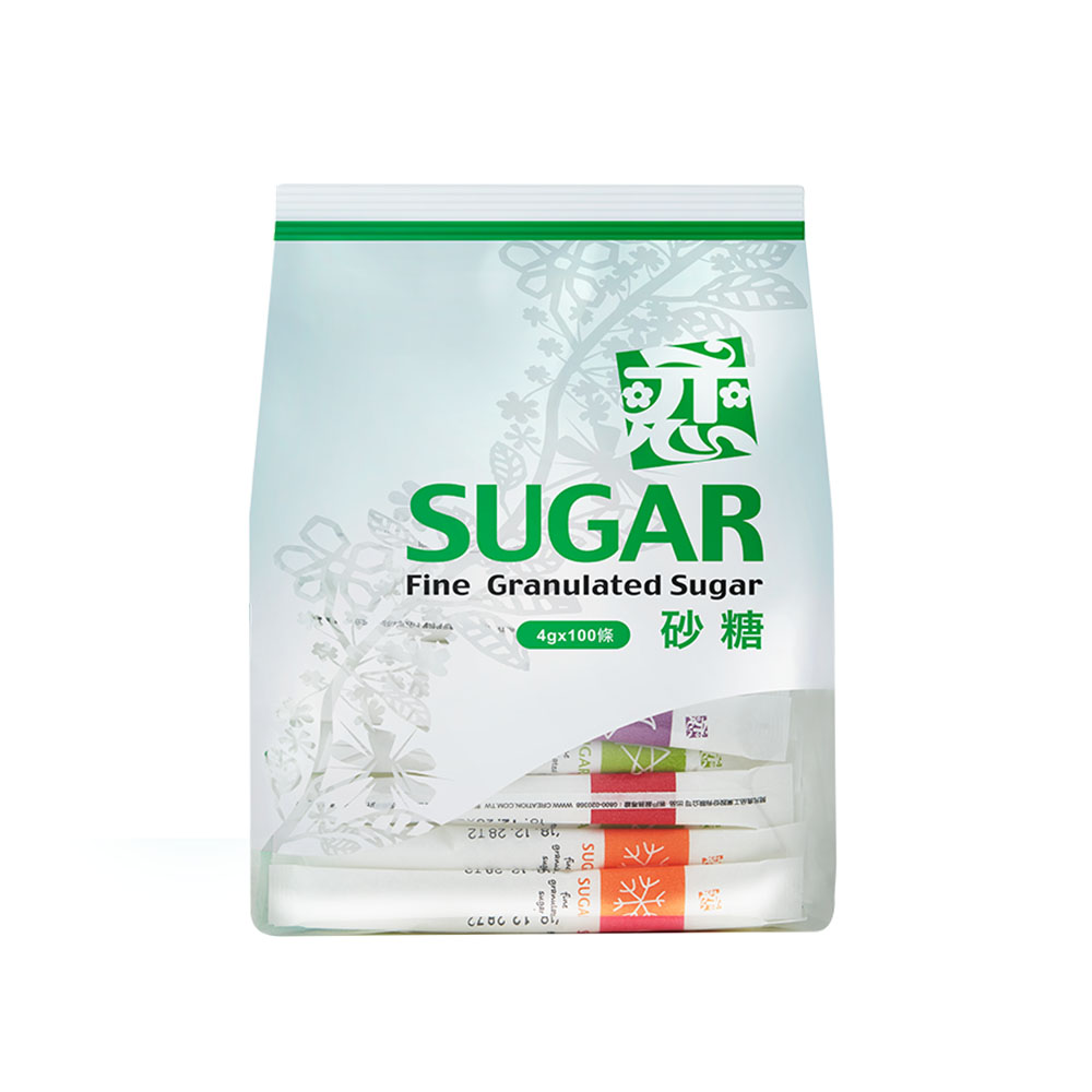 【開元食品】戀砂糖包 - 長條（4g × 100 入 × 2 袋）