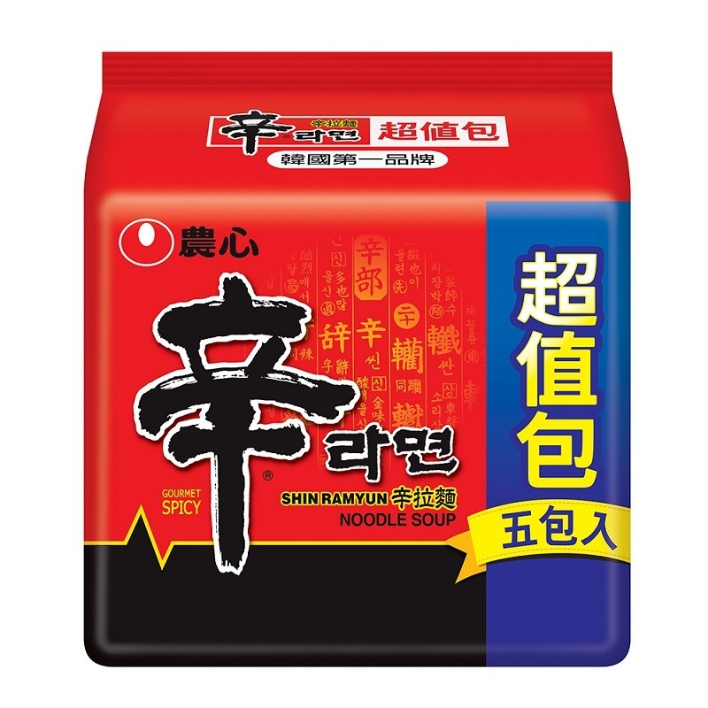 【農心】辛拉麵超值包（120g × 5 包 × 4 袋）
