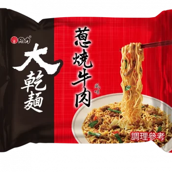 【大乾麵】蔥燒牛肉風味麵（５ 入 × ６ 袋 / 箱）