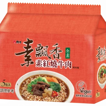 【素飄香】素紅燒牛肉麵（3 入 × 4 袋 / 箱）