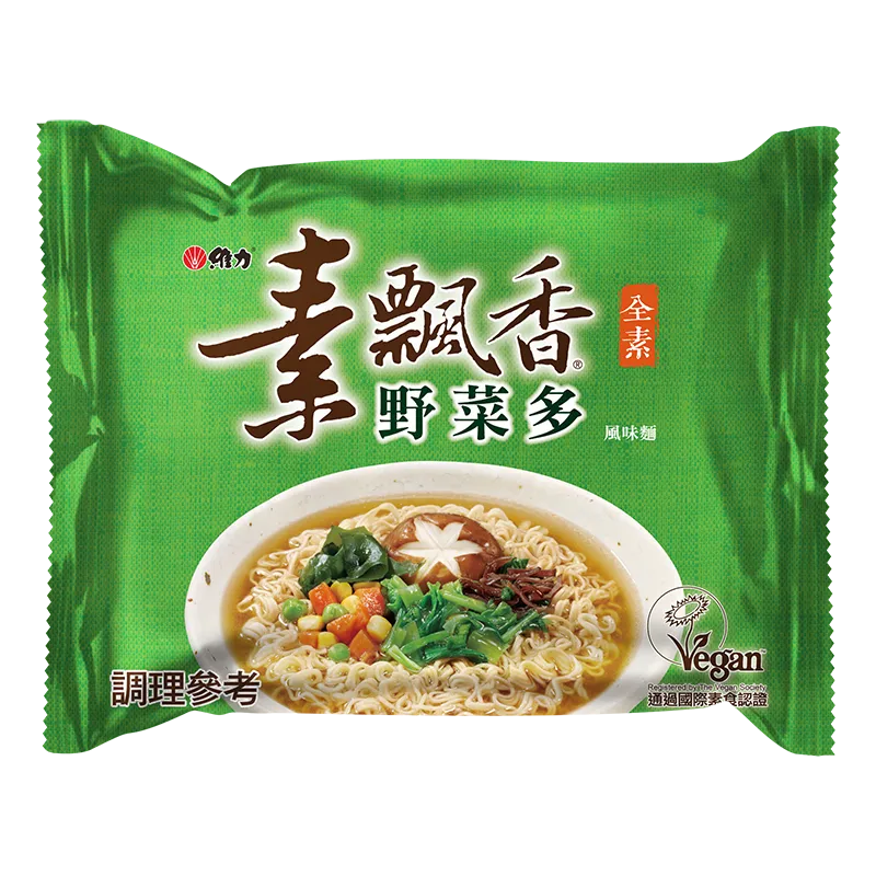 【素飄香】野菜多風味麵（５ 入 × 6 袋 / 箱）