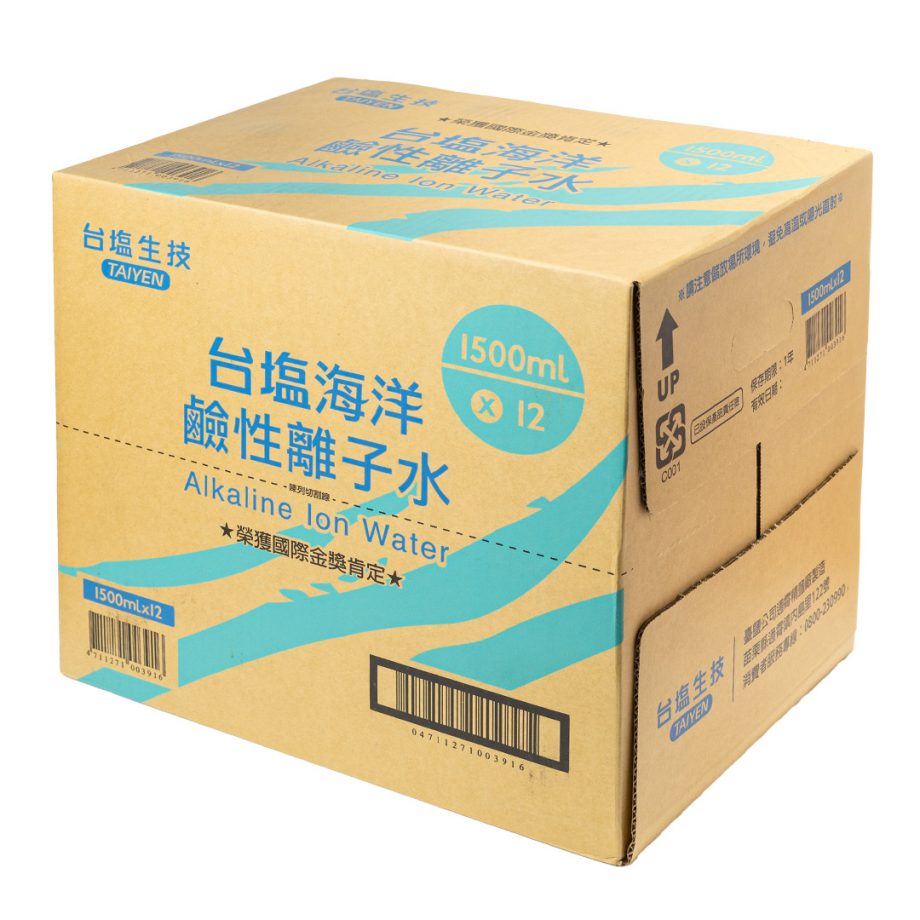 【台塩生技】台鹽海洋鹼性離子水（1500ml × 12 入 / 箱）