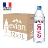【evian 依雲】原廠總代理公司貨 天然礦泉水寶特瓶（1000ml × 12 入 / 箱）