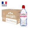 【evian 依雲】原廠總代理公司貨 天然礦泉水運動瓶（750ml × 12 入 / 箱）