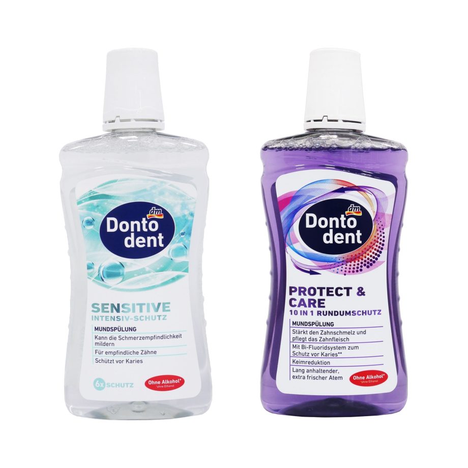 【德國 DM】Dontodent 漱口水 - 抗敏溫和 / 全效含氟（500ml / 罐）
