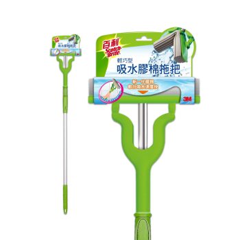 【3M】百利™吸水膠棉拖把 - 輕巧型（1 桿 1 膠棉）