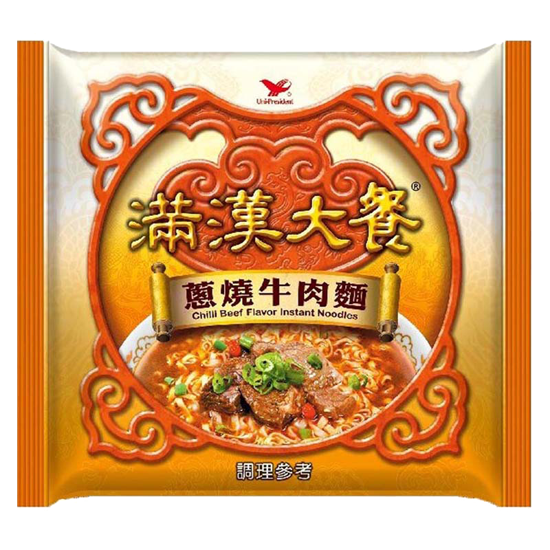 【滿漢大餐】蔥燒牛肉麵 - 袋裝（12 入 / 箱）
