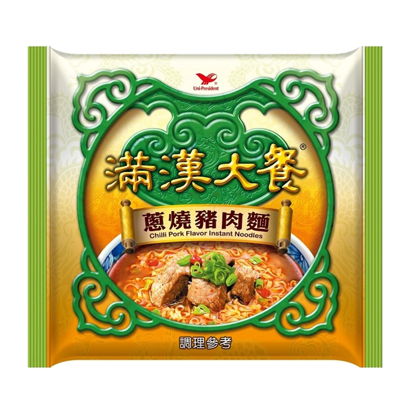 【滿漢大餐】蔥燒豬肉麵 - 袋裝（12 入 / 箱）