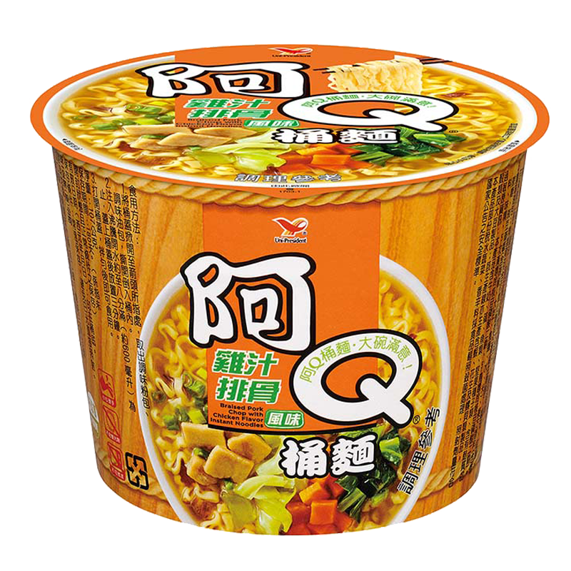 【阿 Q】雞汁排骨桶麵（12 入 / 箱）