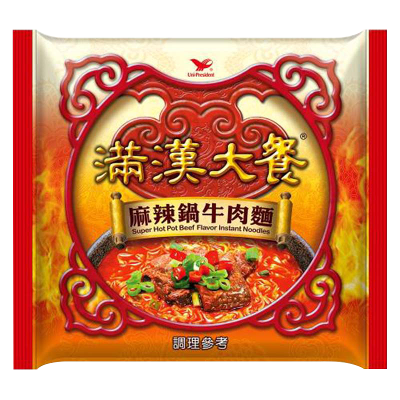 【滿漢大餐】麻辣鍋牛肉麵 - 袋裝（12 入 / 箱）