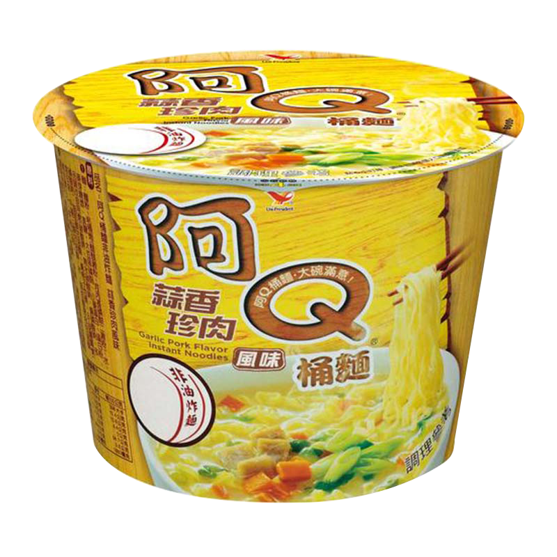 NN068-阿Q蒜香 【阿 Q】蒜香珍肉風味桶麵(12 入 / 箱)